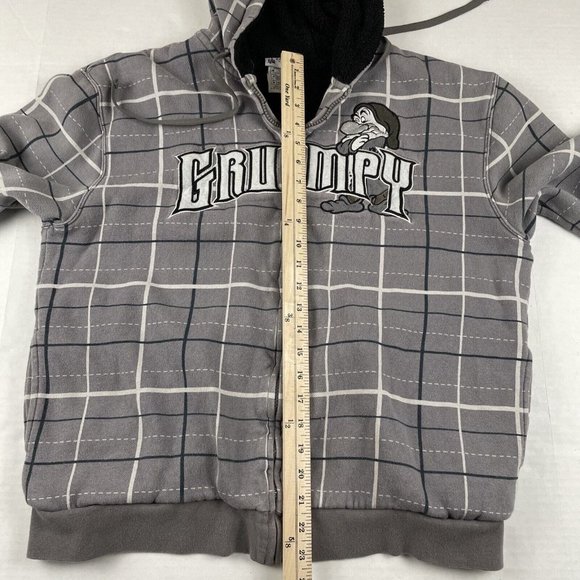 Disney Parks Full Zip Hooded Knit Jacket Women’s M  Sharpa Lined Grumpy Gray - Picture 4 of 9